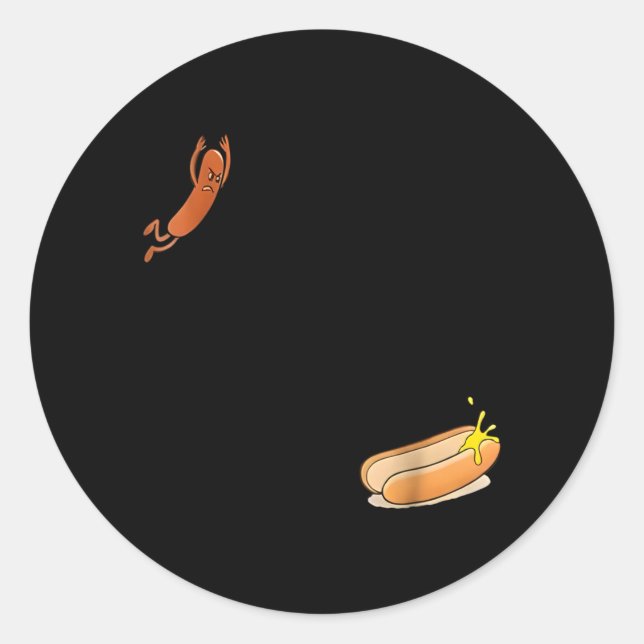 Hotdog High Dive 1 Classic Round Sticker (Front)