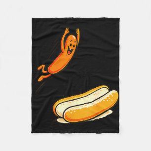 Hotdog high dive fleece blanket