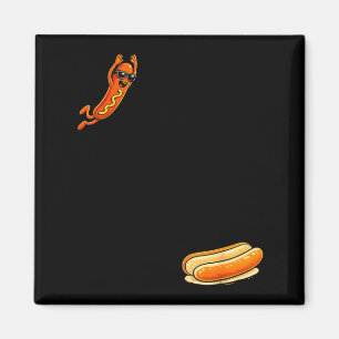 Hotdog high dive funny diving hot dog Hotdog high  Magnet