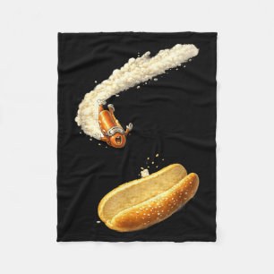 Hotdog high dive funny men women outfits Hotdog hi Fleece Blanket