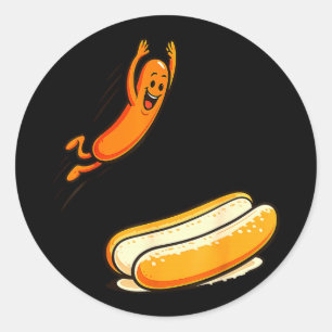 Hotdog high dive Hotdog high dive Classic Round Sticker