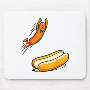 Hotdog high dive mouse pad