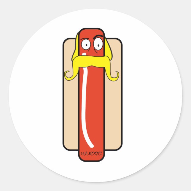 Hotdog Hulk Hogan Classic Round Sticker (Front)