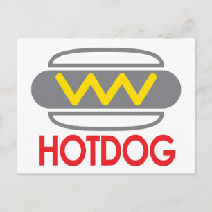 Hotdog Icon Fun Postcard