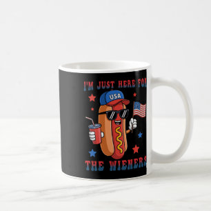 Hotdog I'm Just Here For Wieners 4th Of July Usa F Coffee Mug