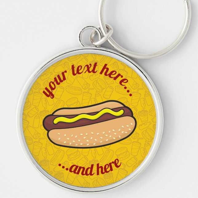Hotdog Key Ring (Front)