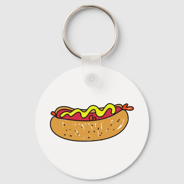 Hotdog Key Ring (Front)