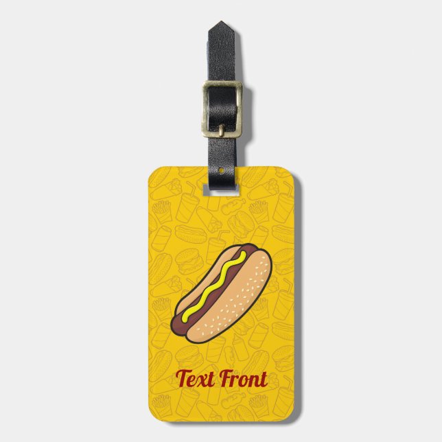 Hotdog Luggage Tag (Front Vertical)