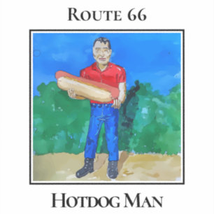Hotdog Man, Route 66 in Atlanta, Illinois