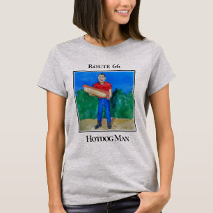 Hotdog Man, Route 66 in Atlanta, Illinois T-Shirt