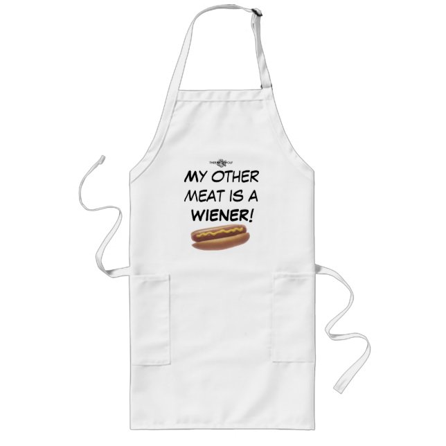 Hotdog, paw, My other meat is a WIENER!, THERAN... Long Apron (Front)