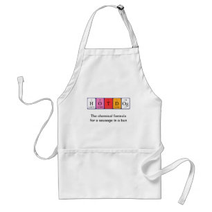 Hotdog periodic table food apron 1