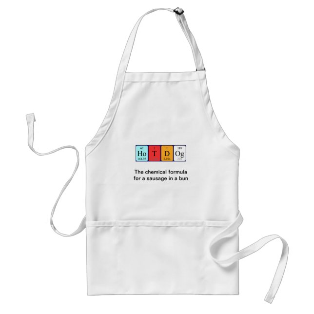 Hotdog periodic table food apron 2 (Front)