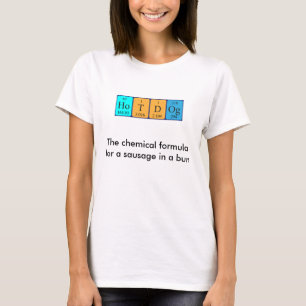 Hotdog periodic table food shirt F2A