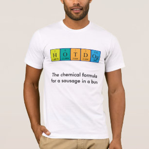 Hotdog periodic table food shirt M1A