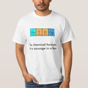 Hotdog periodic table food shirt M2A