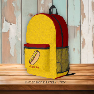 Hotdog Printed Backpack