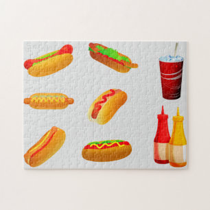 HOTDOG PUZZLE. JIGSAW PUZZLE