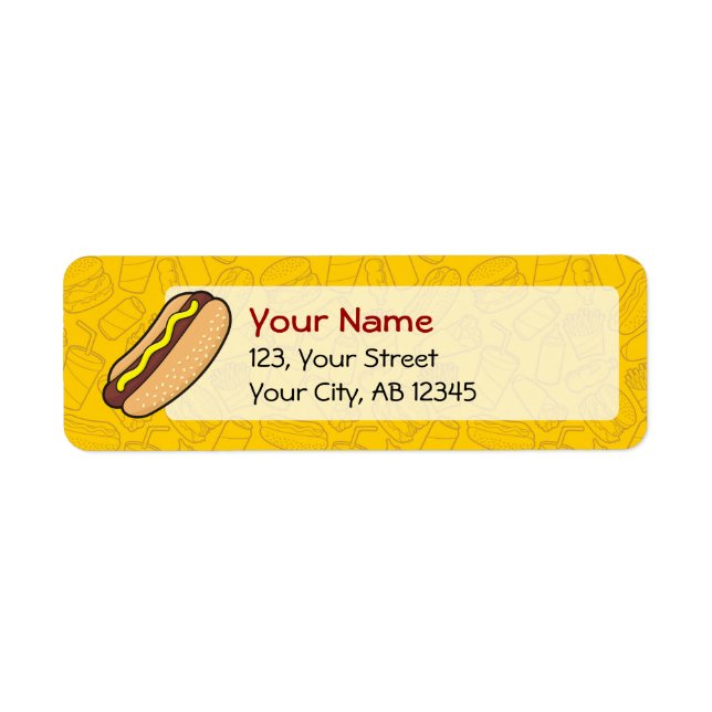 Hotdog Return Address Label (Front)