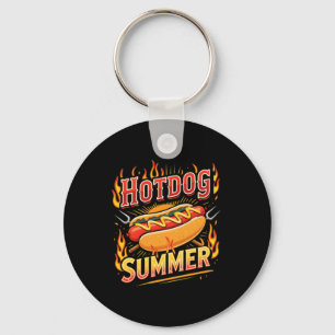 Hotdog Summer Food Lovers Key Ring