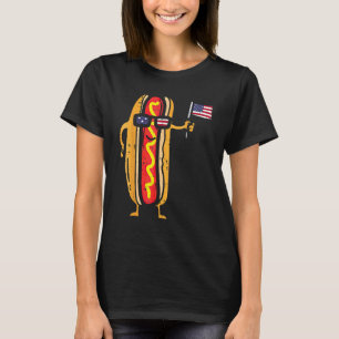 Hotdog Sunglasses American Flag USA 4th Of July F T-Shirt