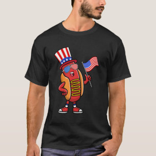 Hotdog Sunglasses American Flag Usa 4Th Of July Fo T-Shirt