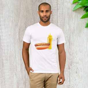 Hotdog With Mustard Bottle Mens T-Shirt