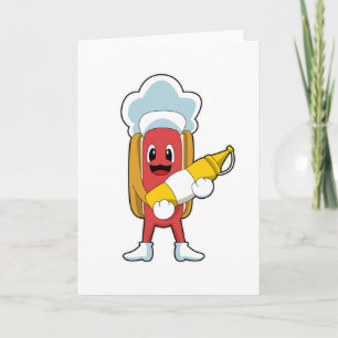 Hotdog with Mustard Card