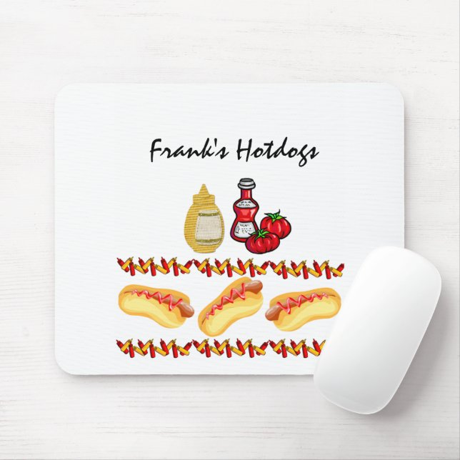 Hotdogs Ketchup Mustard Food  Mouse Pad! Mouse Pad (With Mouse)