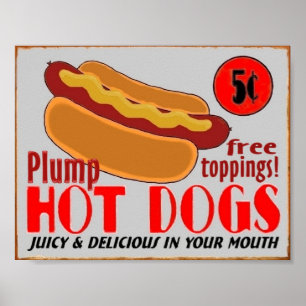 HotDogSign,poster Poster