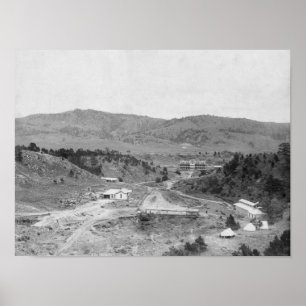 Hotel and Bathhouses in the Wiwalakahta Canyon Poster