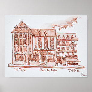 Hotel Brasserie Armoricaine St. Malo, Brittany Poster