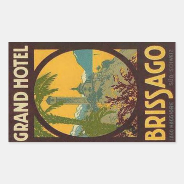 Hotel Brissago  Rectangular Sticker (Front)