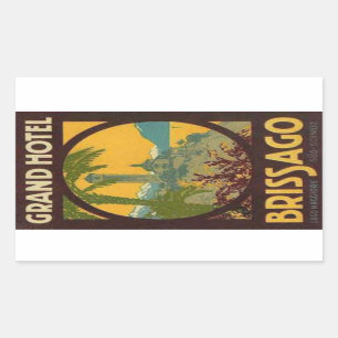 Hotel Brissago Rectangular Sticker