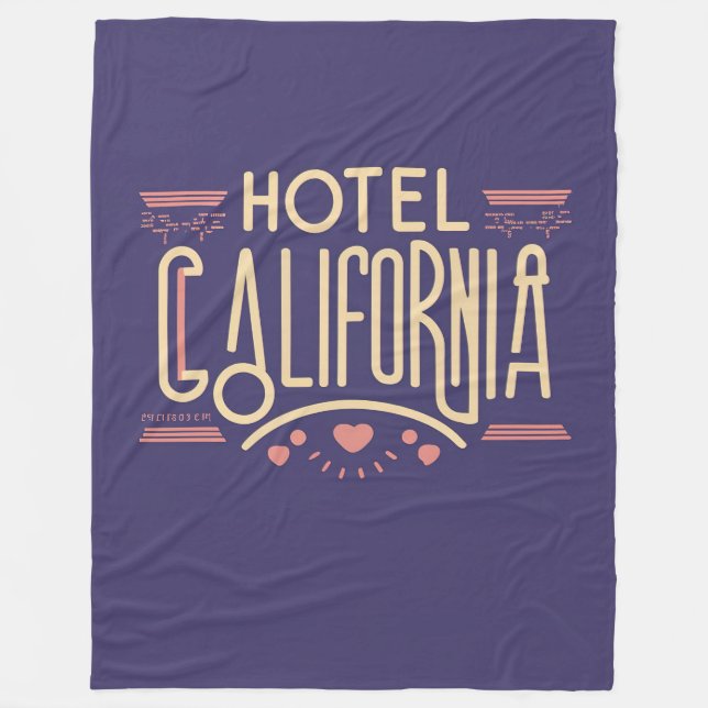 HOTEL CALIFORNIA EAGLES ICONIC SONG TITLE FLEECE BLANKET (Front)