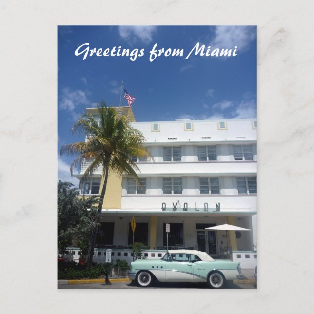 hotel car greetings postcard (Front)