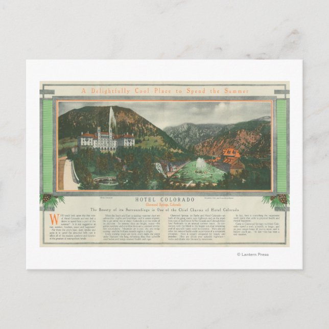 Hotel Colorado Brochure Postcard (Front)