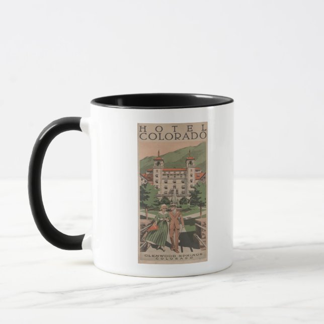 Hotel Colorado Travel Poster Mug (Left)