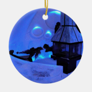 Hotel de Glace, Quebec, Canada Ceramic Ornament