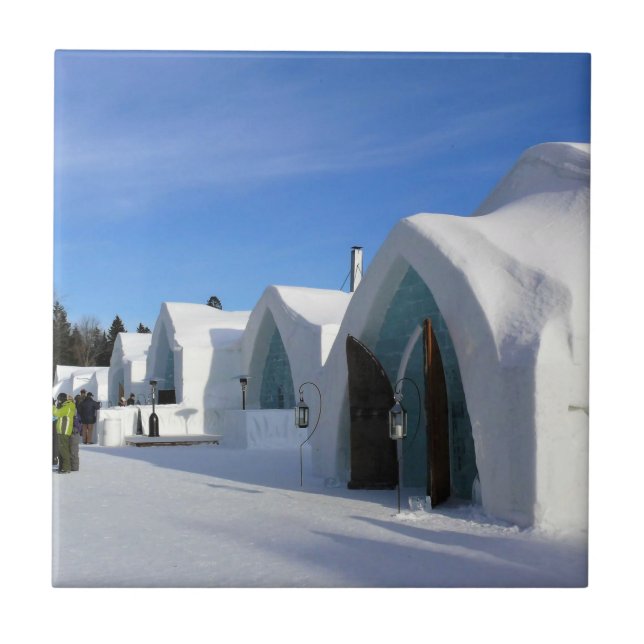 Hotel de Glace, Quebec, Canada Ceramic Tile (Front)
