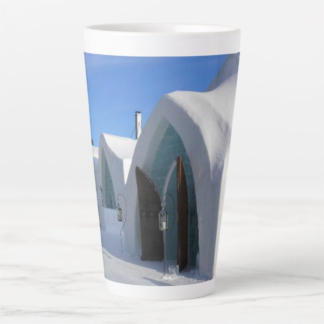 Hotel de Glace, Quebec, Canada Latte Mug (Front)