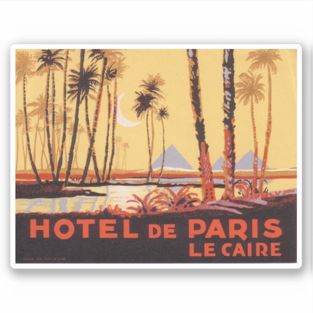 Hotel de Paris Cairo Sticker (Front)