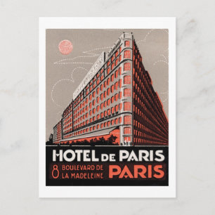 Hotel De Paris Postcard