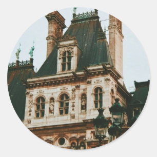 Hotel de Ville, 4th arrondissement, Paris - France Classic Round Sticker