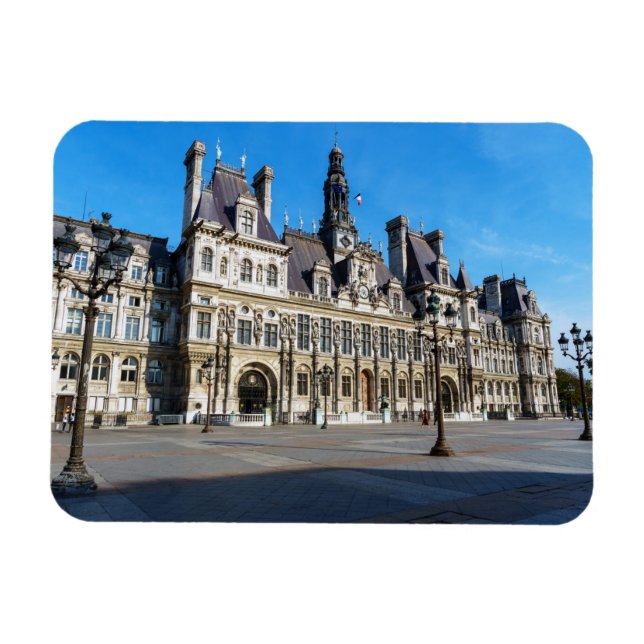 Hotel de Ville. City Hall of Paris - France Magnet (Horizontal)
