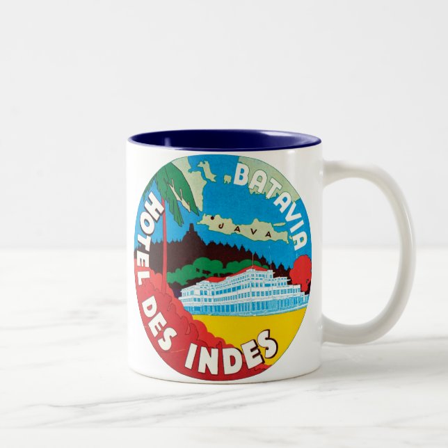 Hotel Des Indes Batavia Two-Tone Coffee Mug (Right)