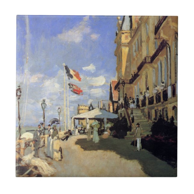 Hotel des Roches Noires, Trouville by Claude Monet Ceramic Tile (Front)