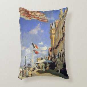 Hotel des Roches Noires, Trouville by Claude Monet Decorative Cushion