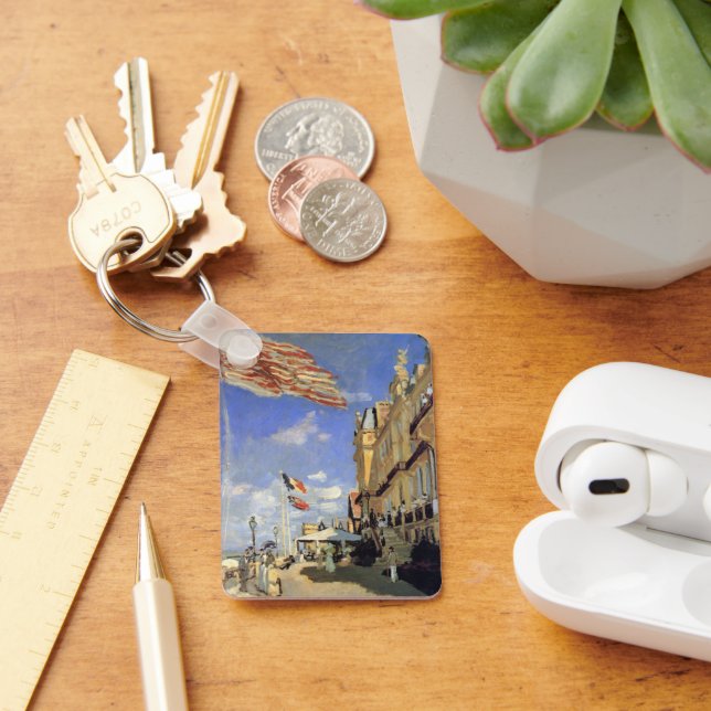 Hotel des Roches Noires, Trouville by Claude Monet Key Ring (Desk)