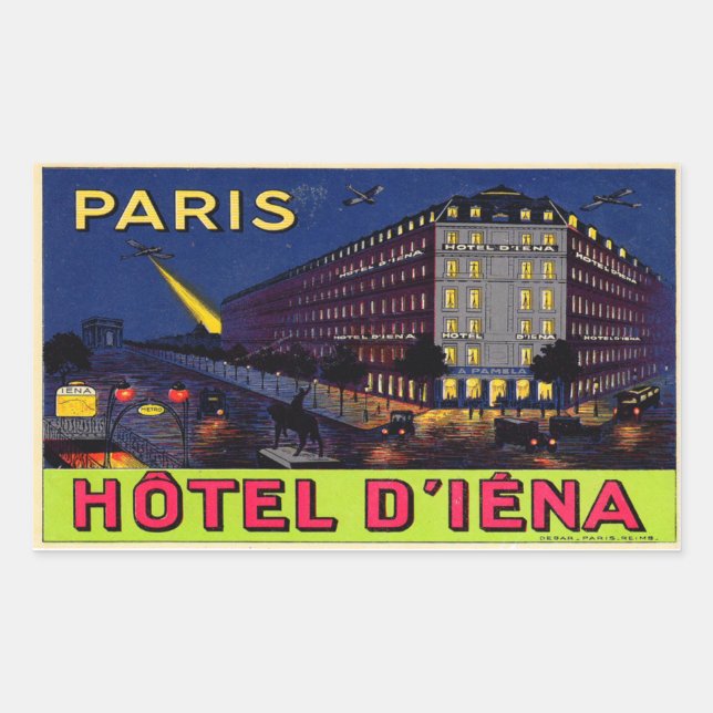 Hotel d'Iéna (Paris) Rectangular Sticker (Front)